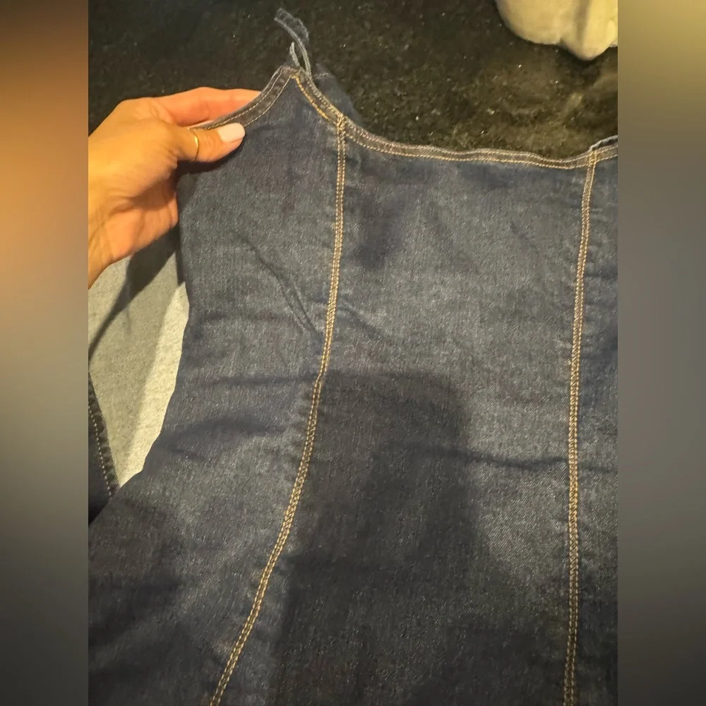 PrettyLittleThing Blue Denim Midi Dress - Picture 11 of 12